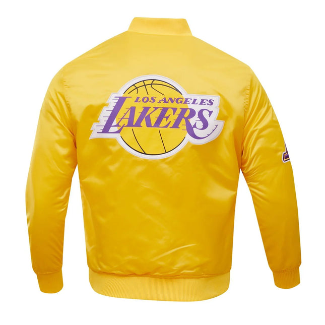 Pro Standard LA Lakers Big Logo Satin Jacket - Gold