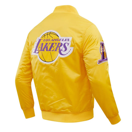 Pro Standard LA Lakers Big Logo Satin Jacket - Gold