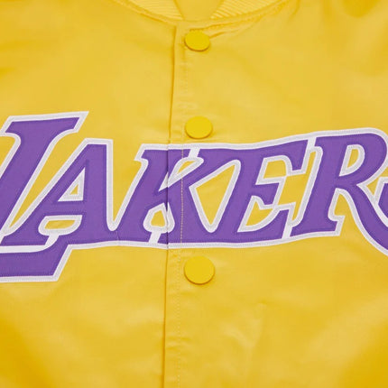Pro Standard LA Lakers Big Logo Satin Jacket - Gold