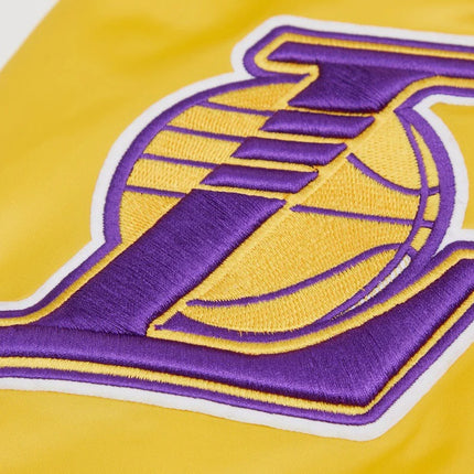 Pro Standard LA Lakers Big Logo Satin Jacket - Gold