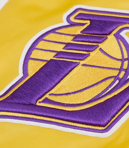 Pro Standard LA Lakers Big Logo Satin Jacket - Gold