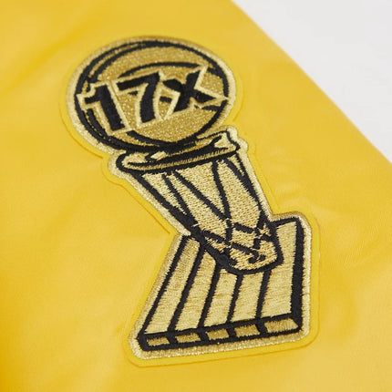 Pro Standard LA Lakers Big Logo Satin Jacket - Gold