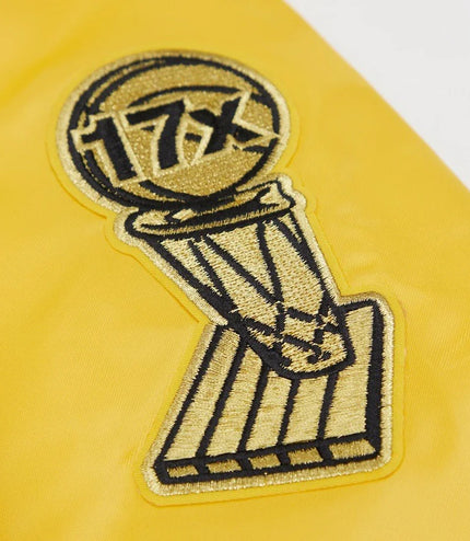 Pro Standard LA Lakers Big Logo Satin Jacket - Gold
