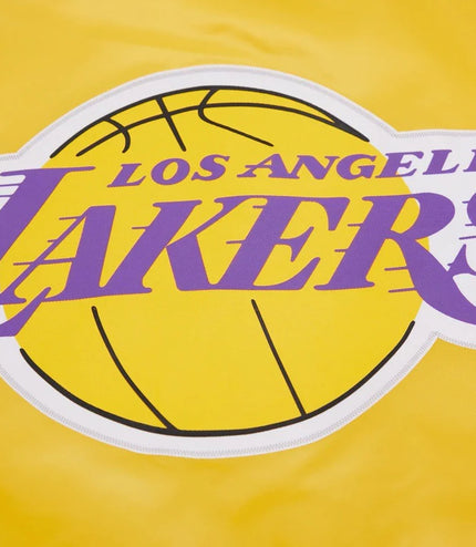 Pro Standard LA Lakers Big Logo Satin Jacket - Gold