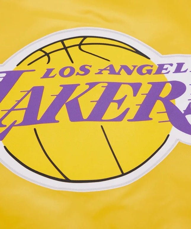 Pro Standard LA Lakers Big Logo Satin Jacket - Gold