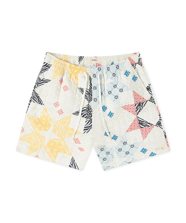 BLDG4 Quilted Deca Shorts - Whisper White