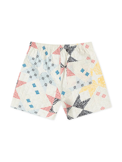 BLDG4 Quilted Deca Shorts - Whisper White