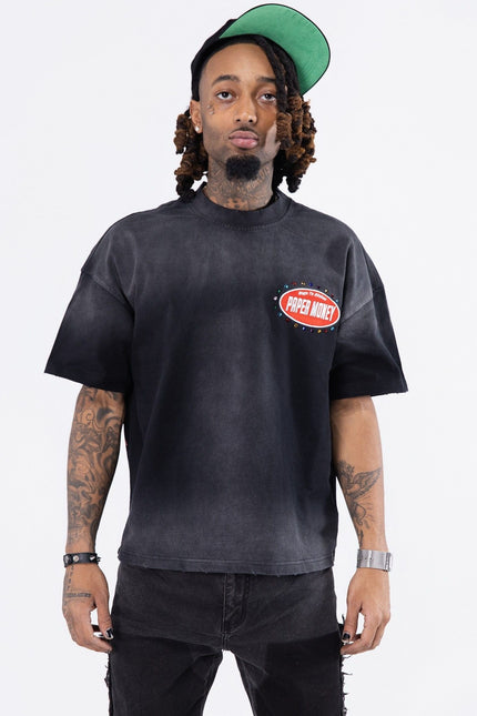 Paper Money Crown Jewels Tee - Washed Black