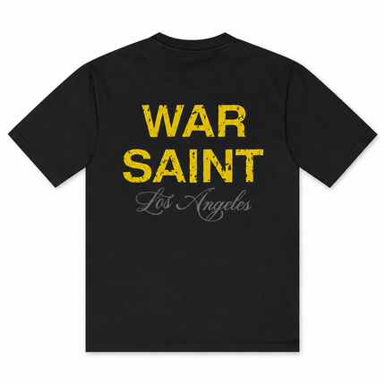 Warsaint LA Script Tee - Black/Taxi Yellow