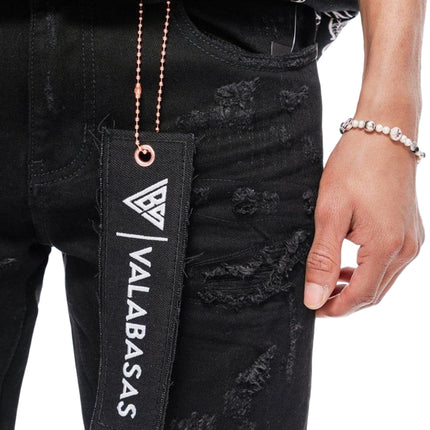 Valabasas Collage Skinny Denim Jet Black - Jet Black