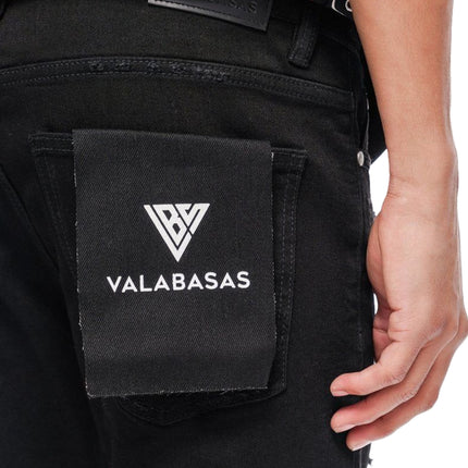 Valabasas Collage Skinny Denim Jet Black - Jet Black