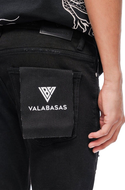 Valabasas Collage Skinny Denim Jet Black - Jet Black