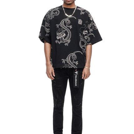 Valabasas Collage Skinny Denim Jet Black - Jet Black