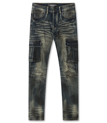 Valabasas Broken Skinny Jeans - Dirty Blue