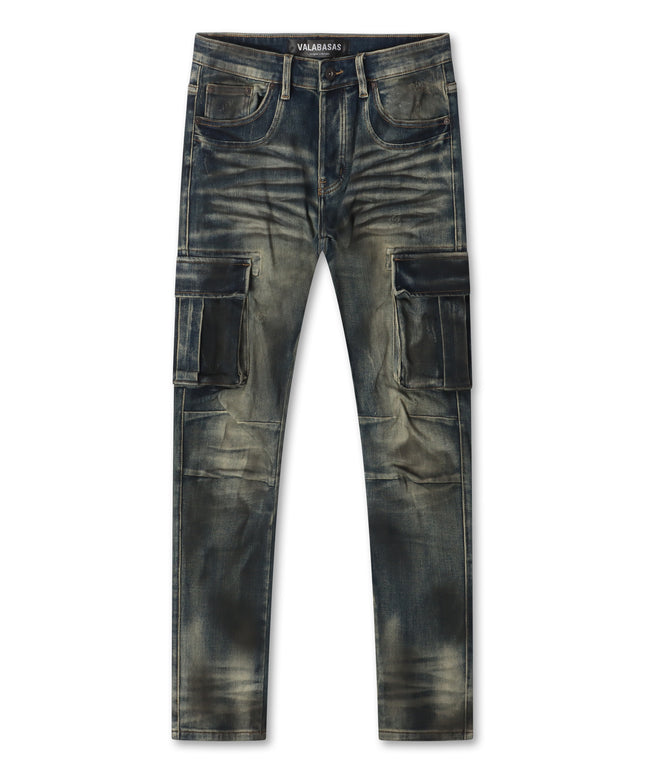 Valabasas Broken Skinny Jeans - Dirty Blue