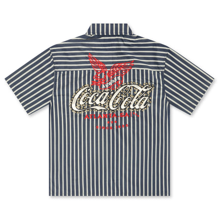 Preme Denim Coca Cola Mechanic Shirt - Navy Striped