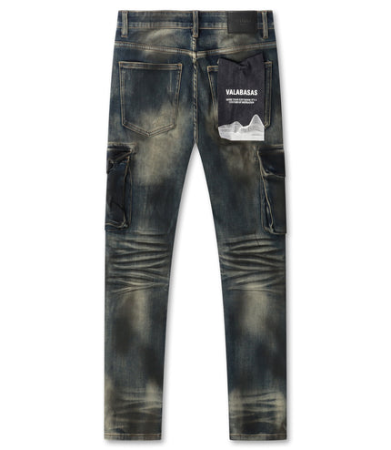 Valabasas Broken Skinny Jeans - Dirty Blue