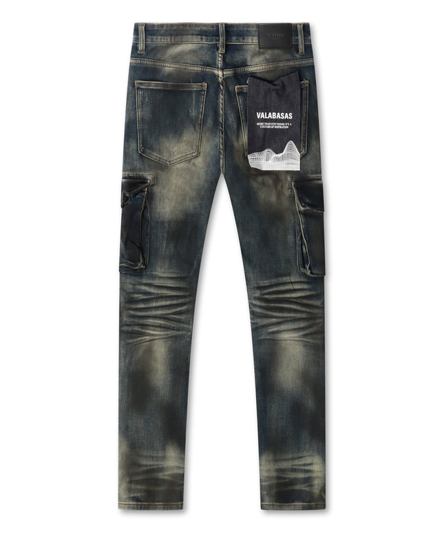 Valabasas Broken Skinny Jeans - Dirty Blue