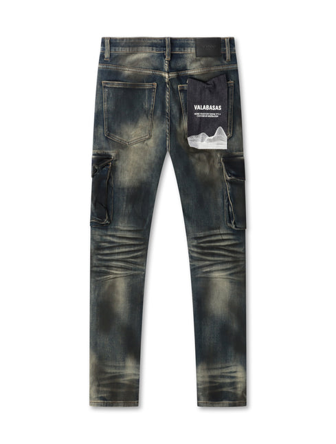 Valabasas Broken Skinny Jeans - Dirty Blue