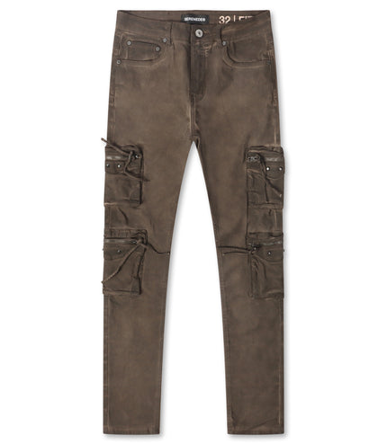 Serenede Oud Cargo Skinny Jeans - Espresso