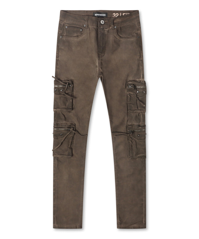 Serenede Oud Cargo Skinny Jeans - Espresso