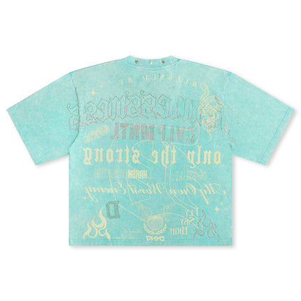 Rebel Denim Fearlesness Cropped Tee - Sage - Denim Exchange
