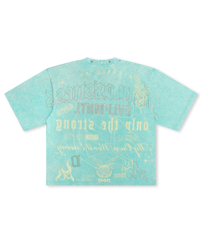 Rebel Denim Fearlesness Cropped Tee - Sage