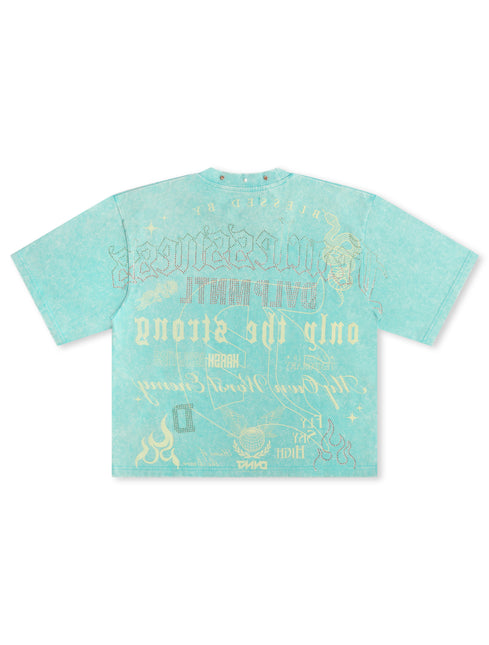 Rebel Denim Fearlesness Cropped Tee - Sage - Denim Exchange