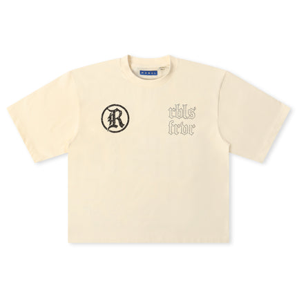 Rebel Denim Developmental Saints Cropped Tee - Cream - Denim Exchange