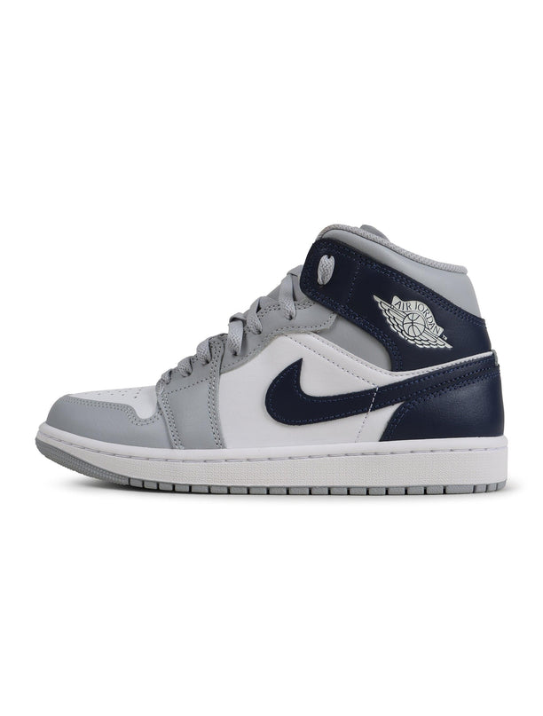 Air Jordan Mens 1 Mid - White/Midnight Navy - Denim Exchange 