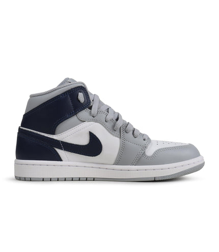 Air Jordan Mens 1 Mid - White/Midnight Navy - Denim Exchange 