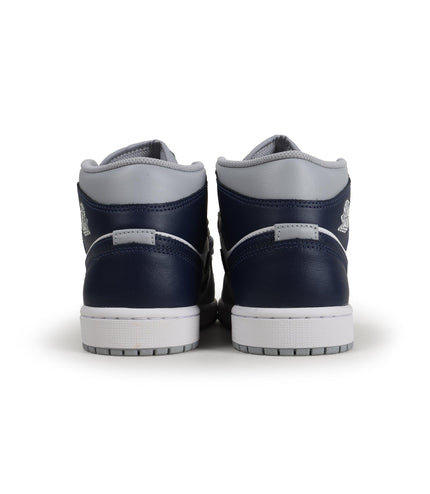 Air Jordan Mens 1 Mid - White/Midnight Navy - Denim Exchange 