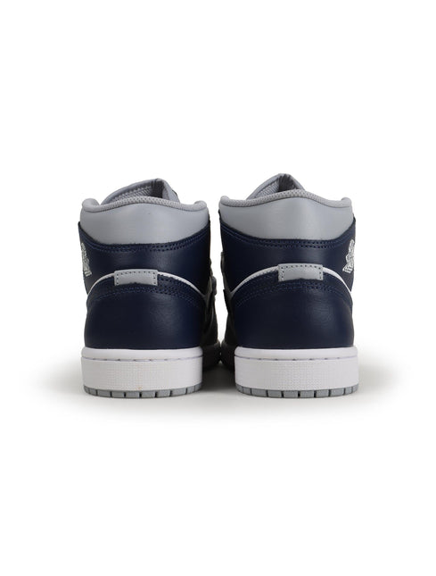 Air Jordan Mens 1 Mid - White/Midnight Navy - Denim Exchange 