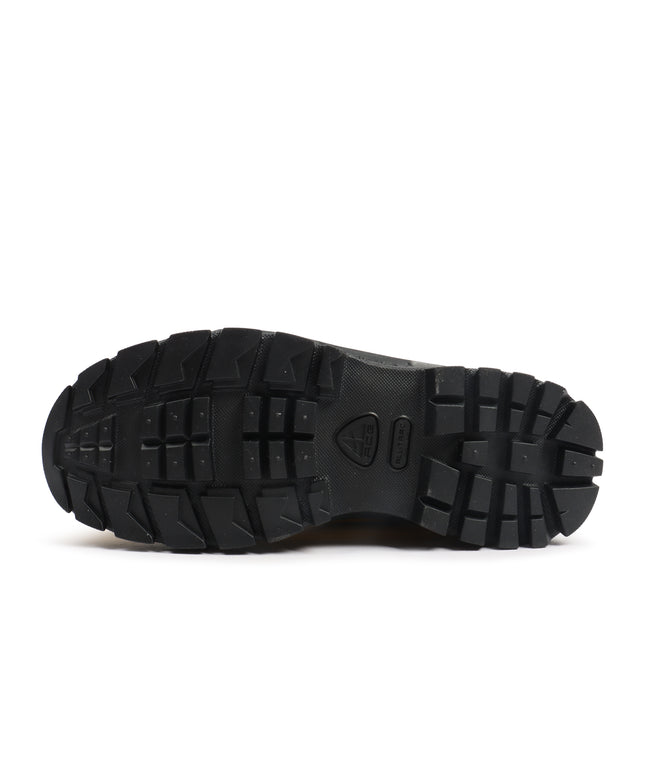 Black sandal sole on a white background