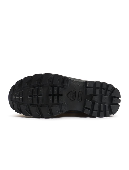 Black sandal sole on a white background