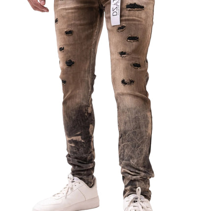 Premium Disaster Ultra Skinny Stretch Denim - Rust