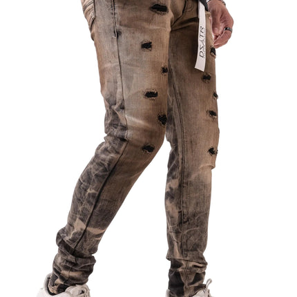 Premium Disaster Ultra Skinny Stretch Denim - Rust