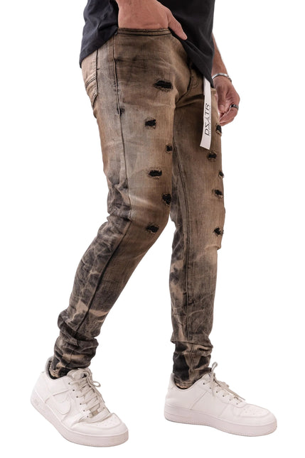 Premium Disaster Ultra Skinny Stretch Denim - Rust