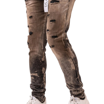 Premium Disaster Ultra Skinny Stretch Denim - Rust