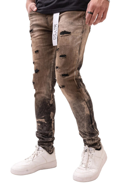 Premium Disaster Ultra Skinny Stretch Denim - Rust