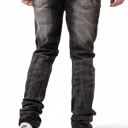 Premium Disaster Classic Skinny Stretch Denim Jeans - Black Stone