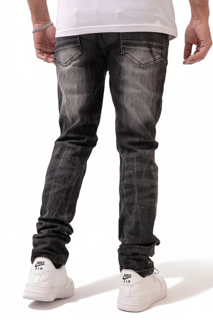 Premium Disaster Classic Skinny Stretch Denim Jeans - Black Stone