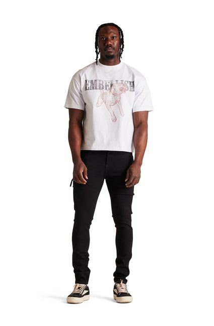 Embellish David Skinny Jeans - Jet Black
