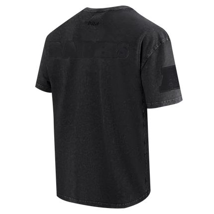 Pro Standard Raiders All-Over Logo Tee - Washed Black