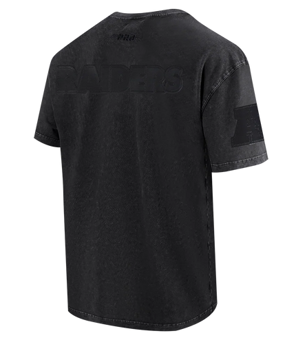 Pro Standard Raiders All-Over Logo Tee - Washed Black