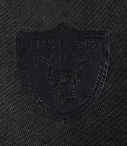 Pro Standard Raiders All-Over Logo Tee - Washed Black