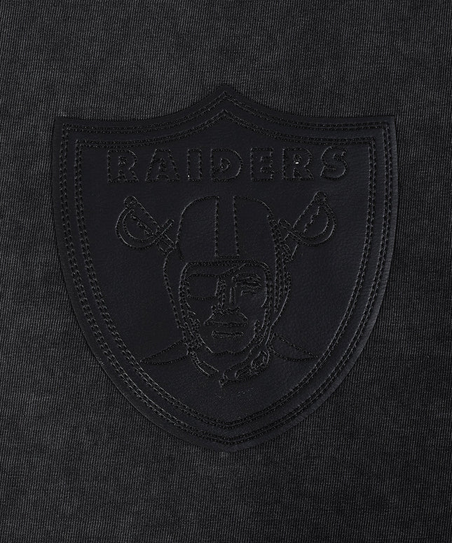Pro Standard Raiders All-Over Logo Tee - Washed Black