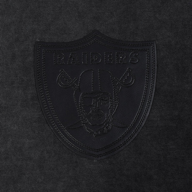 Pro Standard Raiders All-Over Logo Tee - Washed Black