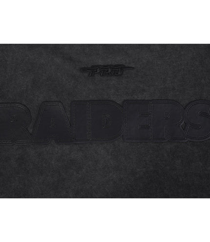 Pro Standard Raiders All-Over Logo Tee - Washed Black
