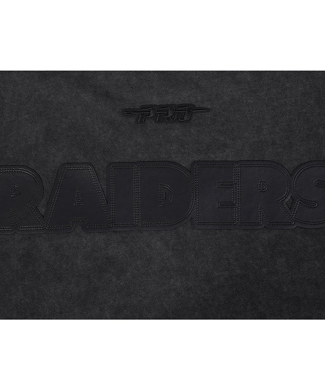 Pro Standard Raiders All-Over Logo Tee - Washed Black